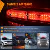 Nilight 12 Inch Roof Top Strobe Lights 48LED Hazard Light Emergency Safety Warning LED Flashing Bar Magnetic Mount 12V 24V Cars Trucks Tractors Snow Plows Construction Vehicles(Red)