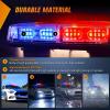 Nilight 12 Inch Roof Top Strobe Lights 48LED Hazard Light Emergency Safety Warning LED Flashing Bar Magnetic Mount 12V 24V Cars Trucks Tractors Snow Plows Construction Vehicles(Blue and Red)