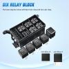 Nilight 12V Fuse Relay Box 6 Relays 6 Slots ATC ATO Blade Fuse Holder 4Pin 5Pin Terminal 40A Relay Waterproof Block Kit Universal for Automotive Car Truck Camper Marine Boat(Fuse and Relay Block)