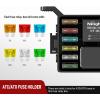 Nilight 12V Fuse Relay Box 6 Relays 6 Slots ATC ATO Blade Fuse Holder 4Pin 5Pin Terminal 40A Relay Waterproof Block Kit Universal for Automotive Car Truck Camper Marine Boat(Fuse and Relay Block Pre-Wired)