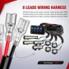 Nilight 16AWG LED Light Bar Wiring Harness Kit 12V On/Off 3 Gang LED Pod Lights Rocker Switch Panel Power Relay Fuse 5Pin Toggle for Cars Boat ATV Trucks-6 Leads(4Gang Rocker Switch 16AWG Wiring Harness)
