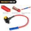 Nilight 24 Pcs 12V Car Add-a-Circuit Fuse Tap Holder Standard Mini Micro2 and Low Profile Fuses Taps 4 Types ATO ATC ATM APM for Cars Trucks Boats(10Pcs Low Profile Mini)