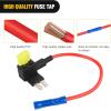 Nilight 24 Pcs 12V Car Add-a-Circuit Fuse Tap Holder Standard Mini Micro2 and Low Profile Fuses Taps 4 Types ATO ATC ATM APM for Cars Trucks Boats(10Pcs Micro2)