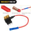 Nilight 24 Pcs 12V Car Add-a-Circuit Fuse Tap Holder Standard Mini Micro2 and Low Profile Fuses Taps 4 Types ATO ATC ATM APM for Cars Trucks Boats(2PCS Micro3)