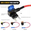 Nilight 24 Pcs 12V Car Add-a-Circuit Fuse Tap Holder Standard Mini Micro2 and Low Profile Fuses Taps 4 Types ATO ATC ATM APM for Cars Trucks Boats(4 Types-24 Packs)