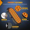 Nilight 2PCS Trailer Tail Light Kit 40 LED Running Brake Turn Signals Reverse lights Waterproof for 10-30V Truck RV UTV Camper Van Boat(Amber 24LED Lights Screws 2Pcs)