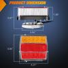 Nilight 2PCS Trailer Tail Light Kit 40 LED Running Brake Turn Signals Reverse lights Waterproof for 10-30V Truck RV UTV Camper Van Boat(Magnetic Trailer Lights 7 Pin)