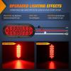 Nilight 2PCS Trailer Tail Light Kit 40 LED Running Brake Turn Signals Reverse lights Waterproof for 10-30V Truck RV UTV Camper Van Boat(Red 24LED Lights Screws 2Pcs)