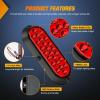 Nilight 2PCS Trailer Tail Light Kit 40 LED Running Brake Turn Signals Reverse lights Waterproof for 10-30V Truck RV UTV Camper Van Boat(Red 24LED Lights Screws 2Pcs)