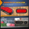 Nilight 2PCS Trailer Tail Light Kit 40 LED Running Brake Turn Signals Reverse lights Waterproof for 10-30V Truck RV UTV Camper Van Boat(Tail Lights Screws w/Marker Light)