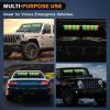 Nilight 32LED White Emergency Dash Strobe Lights with Controller Suction Cups Warning Hazard Interior Front/Rear Windshield Deck Split Light Bar for Trucks Construction Vehicles(Amber and Green)