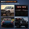 Nilight 32LED White Emergency Dash Strobe Lights with Controller Suction Cups Warning Hazard Interior Front/Rear Windshield Deck Split Light Bar for Trucks Construction Vehicles(Red and White)