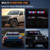 Nilight 32LED White Emergency Dash Strobe Lights with Controller Suction Cups Warning Hazard Interior Front/Rear Windshield Deck Split Light Bar for Trucks Construction Vehicles(Red and Blue)