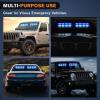 Nilight 32LED White Emergency Dash Strobe Lights with Controller Suction Cups Warning Hazard Interior Front/Rear Windshield Deck Split Light Bar for Trucks Construction Vehicles(Blue)