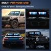 Nilight 32LED White Emergency Dash Strobe Lights with Controller Suction Cups Warning Hazard Interior Front/Rear Windshield Deck Split Light Bar for Trucks Construction Vehicles(Blue and White)