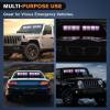 Nilight 32LED White Emergency Dash Strobe Lights with Controller Suction Cups Warning Hazard Interior Front/Rear Windshield Deck Split Light Bar for Trucks Construction Vehicles(Purple and White)