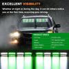 Nilight 32LED White Emergency Dash Strobe Lights with Controller Suction Cups Warning Hazard Interior Front/Rear Windshield Deck Split Light Bar for Trucks Construction Vehicles(Green and White)