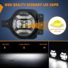 Nilight 4 Inch LED Fog Light Assembly Compatible with 2007 2008 2009 2010 2011 2012 2013 2014 2015 2016 2017 2018 Jeep Wrangler JK Unlimited JKU w/Conversion Cable Clear Lamps(JL Fog Light DRL White 2018-2024)