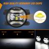Nilight 4 Inch LED Fog Light Assembly Compatible with 2007 2008 2009 2010 2011 2012 2013 2014 2015 2016 2017 2018 Jeep Wrangler JK Unlimited JKU w/Conversion Cable Clear Lamps(JK Fog Light DRL White 2007-2018)