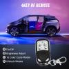 Nilight 48 LEDs DC 5V Multicolor Music Car Strip Light Under Dash Lighting Kit with Sound Active Function and Wireless Remote Control, 2 Years Warranty, 4PCS USB Interior Lights(APP+Remote Dream Color Lights)
