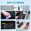 Nilight 48 LEDs DC 5V Multicolor Music Car Strip Light Under Dash Lighting Kit with Sound Active Function and Wireless Remote Control, 2 Years Warranty, 4PCS USB Interior Lights(4PCS USB Interior Lights-APP)