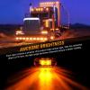 Nilight 4PCS 3.9 Inch 3 Led Truck Trailer Light Front Rear LED Side Marker Lights Clearance Indicator Lamp Waterproof Sealed Surface Mounted LED Marker Light(Amber 10PCS -Universal)