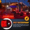 Nilight 4PCS 3.9 Inch 3 Led Truck Trailer Light Front Rear LED Side Marker Lights Clearance Indicator Lamp Waterproof Sealed Surface Mounted LED Marker Light(Red 10PCS -Universal)