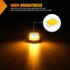 Nilight 4PCS 3.9 Inch 3 Led Truck Trailer Light Front Rear LED Side Marker Lights Clearance Indicator Lamp Waterproof Sealed Surface Mounted LED Marker Light(Smoked Amber -Ford F 1984-1997)