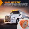 Nilight 4PCS 3.9 Inch 3 Led Truck Trailer Light Front Rear LED Side Marker Lights Clearance Indicator Lamp Waterproof Sealed Surface Mounted LED Marker Light(Amber 18LED 2-Heavy Duty Trucks)