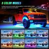 Nilight 4Pcs Car Underglow Neon Accent Strip Lights 252 LEDs RGB 8 Color Sound Active Function Music Mode with Wireless Remote Control Underbody Light Strips for Cars Van SUV Truck(Underglow Light Strip RGB)