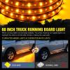 Nilight 4Pcs Car Underglow Neon Accent Strip Lights 252 LEDs RGB 8 Color Sound Active Function Music Mode with Wireless Remote Control Underbody Light Strips for Cars Van SUV Truck(60″ Running Board Lights White/Amber)