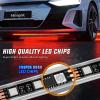 Nilight 4Pcs Car Underglow Neon Accent Strip Lights 252 LEDs RGB 8 Color Sound Active Function Music Mode with Wireless Remote Control Underbody Light Strips for Cars Van SUV Truck(8Pcs Aluminum Underglow Strip Lights RGB)