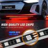 Nilight 4Pcs Car Underglow Neon Accent Strip Lights 252 LEDs RGB 8 Color Sound Active Function Music Mode with Wireless Remote Control Underbody Light Strips for Cars Van SUV Truck(4Pcs Aluminum Underglow Strip Lights RGB)