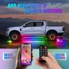 Nilight 4Pcs Car Underglow Neon Accent Strip Lights 252 LEDs RGB 8 Color Sound Active Function Music Mode with Wireless Remote Control Underbody Light Strips for Cars Van SUV Truck(8Pcs Aluminum Underglow Strip Lights Dream Color)