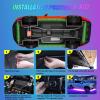 Nilight 4Pcs Car Underglow Neon Accent Strip Lights 252 LEDs RGB 8 Color Sound Active Function Music Mode with Wireless Remote Control Underbody Light Strips for Cars Van SUV Truck(Underglow Light Strip RGB)