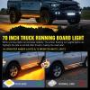 Nilight 4Pcs Car Underglow Neon Accent Strip Lights 252 LEDs RGB 8 Color Sound Active Function Music Mode with Wireless Remote Control Underbody Light Strips for Cars Van SUV Truck(70″ Running Board Lights White/Amber)