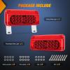 Nilight 6 Inch Oval White LED Trailer Tail Lights Surface Mount 2PCS 10 LEDs Waterproof Reverse Back Up Trailers Lighting for Truck RV Boat Bus Lorry Camper Van Caravan(RV Tail Light 54LED)