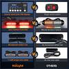 Nilight 8PCS LED Strobe lights 12V Sync Feature Amber White 12 24LED Emergency Hazard Warning Lights with Controller for Cars Trucks RVs Campers, 2 Years Warranty(Red with Controller)