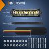 Nilight 8PCS LED Strobe lights 12V Sync Feature Amber White 12 24LED Emergency Hazard Warning Lights with Controller for Cars Trucks RVs Campers, 2 Years Warranty(White Lights 8Pcs)