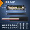 Nilight 8PCS LED Strobe lights 12V Sync Feature Amber White 12 24LED Emergency Hazard Warning Lights with Controller for Cars Trucks RVs Campers, 2 Years Warranty(Amber/White Lights 8Pcs)