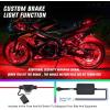 Nilight 8PCS Motorcycle RGB Led Light Kit Waterproof Multi-Color Atmosphere Lights Lamp with 4Key RF Wireless Remote for Harley Davidson Honda Kawasaki Suzuki, 2 Years Warranty (TL-42)(12Pcs RGB LED Strip-APP)