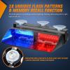 Nilight Emergency Strobe Lights Windshield Hazard Warning Safety Flash with Suction Cups Super Bright LED Light for Police Enforcement Firefighters Vehicle Truck(Blue and Red)