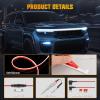 Nilight LED Hood Light Strip, 59Inch Flexible Car Hood Light Waterproof Dynamic Startup Daytime Running Light for Cars, SUVs, Trucks, White(59 Inch)