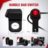 Nilight LED Light Bar Wiring Harness Kit Motorcycle Handlebar Push Button Switch 16AWG 2 Leads 12V On Off for ATV UTV Driving Lights 7/8inch(Motorcycle Handlebar Switch Wiring–2 Leads)