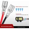 Nilight LED Light Bar Wiring Harness Kit Motorcycle Handlebar Push Button Switch 16AWG 2 Leads 12V On Off for ATV UTV Driving Lights 7/8inch(Wiring Harness Motorcycle)