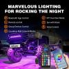 Nilight RGB LED Rock Lights Kit, 4 pods Underglow Multicolor Neon Light Pod with Bluetooth App Control Flashing Music Mode Wheel Well Light for Truck ATV UTV RZR SUV(RGB 18LED)