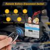 Nilight Remote Battery Disconnect Switch 12V 250A Car Anti-Theft Kill Switches Upgrade Prevent Power Drain with Wireless Remote Control Relay Fobs Black Negative Cable for Auto Truck RV Boat(360A with Led Voltage&Wire)