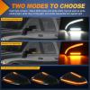 Nilight Side Mirror Marker Light Switchback White Parking Amber Turn Signals Lights Smoked Lens Plug and Play Compatible With Ford F150 Raptor Expedition 2006-2008 Lincoln Mark LT(Dodge Ram 2009-2022)