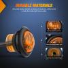 Nilight TL-03 10 PCS 3/4” Round Clearance LED Front Rear Side Indicator Bullet Marker Light for Truck RV Car Bus Trailer Van Caravan Boat (12V, Amber)(10pcs 2Pin Amber)