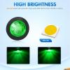 Nilight TL-03 10 PCS 3/4” Round Clearance LED Front Rear Side Indicator Bullet Marker Light for Truck RV Car Bus Trailer Van Caravan Boat (12V, Amber)(10pcs Green)